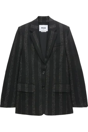 Msgm Striped single-breasted blazer