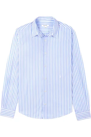 Sporty & Rich Logo-embroidered striped shirt