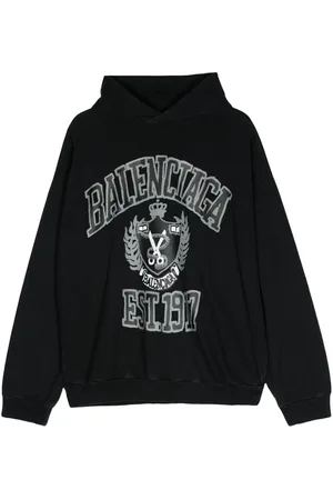 Balenciaga DIY College-print cotton hoodie