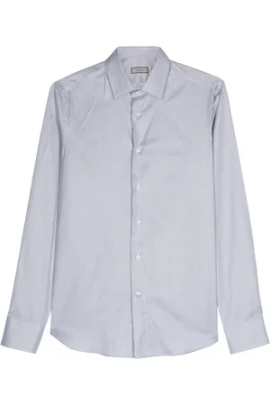 CANALI Geometric-pattern cotton shirt