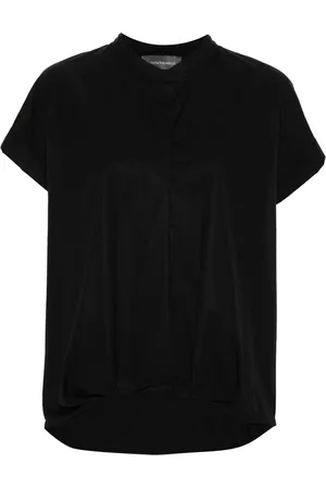 LORENA ANTONIAZZI Gathered poplin blouse