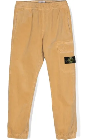 Stone Island Compass-badge corduroy tapered trousers