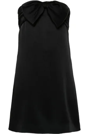 Saint Laurent Bow-detail strapless mini dress
