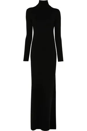 Saint Laurent Long-sleeve wool dress