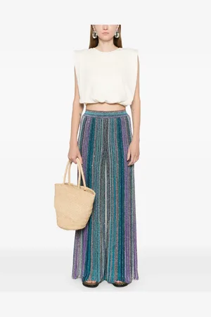 Missoni Sequin-embellished ribbed palazzo pants