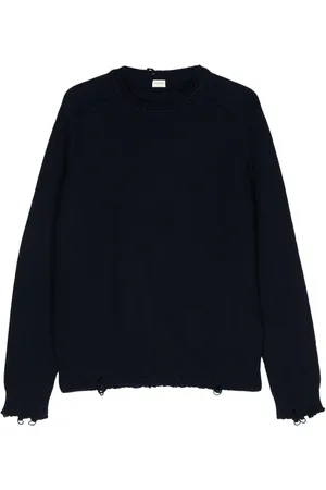 Saint Laurent Destroyed knit cotton jumper
