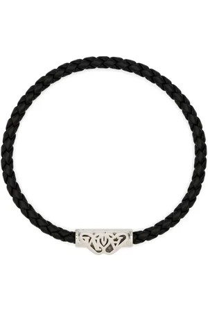 Alexander McQueen Seal-charm leather bracelet