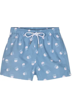 KNOT Parker illustration-print swim shorts