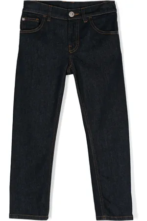 VERSACE Mid-rise straight-leg jeans