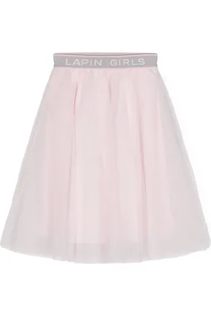 Lapin House Logo-waistband tulle skirt
