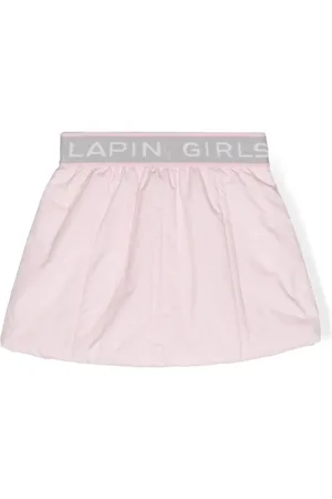 Lapin House Logo-waistband padded skirt