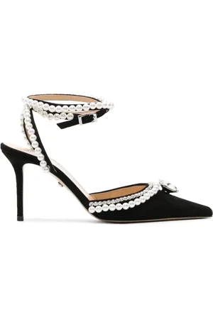 Mach & Mach 80mm crystal-embellished pumps