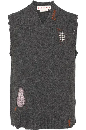 Marni Patch-detail virgin wool vest