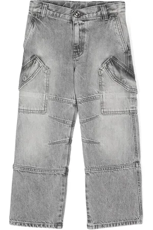 VERSACE Panelled straight-leg cargo jeans