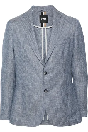 HUGO BOSS Single-breasted wool blend blazer