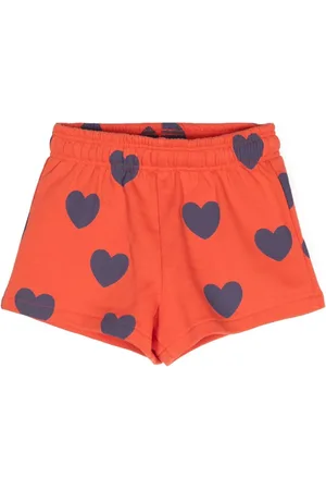 Mini Rodini Hearts elasticated-waist shorts