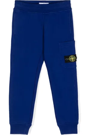 Stone Island Compass-badge cotton track pants