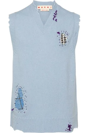 Marni Patch-detail virgin wool vest