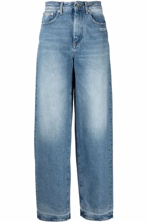 OFF-WHITE High-rise wide-leg jeans