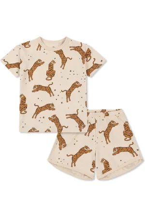 Konges Sløjd Tiger printed organic cotton pajamas