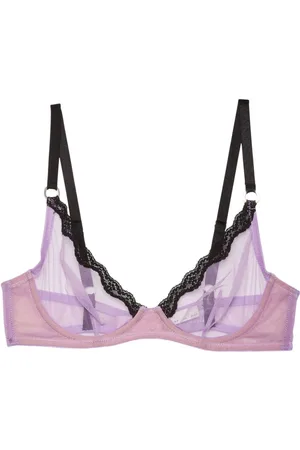 FLEUR DU MAL Sheer tulle demi bra