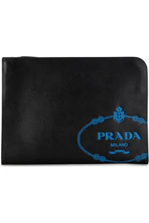 Prada 2000-2023 Saffiano Logo clutch bag