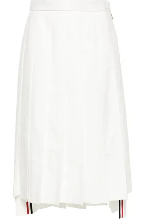 Thom Browne A-line pleated midi skirt