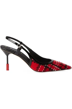 Msgm Slingback tweed pumps