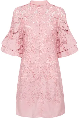 Marchesa Notte Tiarella guipure-lace dress