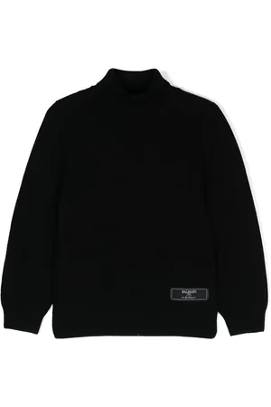 Balmain Logo-tag wool jumper