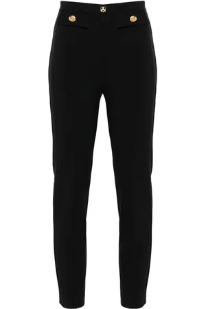 Elisabetta Franchi Logo-rivet straight-leg trousers