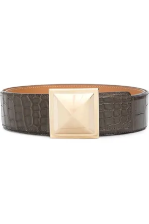 Hermès Stud-buckle leather belt