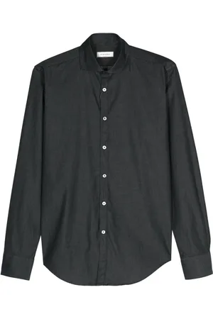 CANALI Chambray classic-collar shirt
