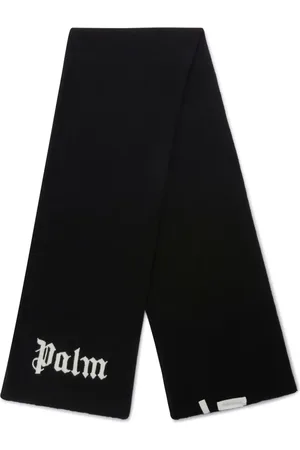 Palm Angels Knitted logo-embroidered scarf