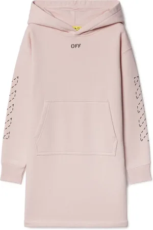 OFF-WHITE Arrow Stitched cotton hoodie dress