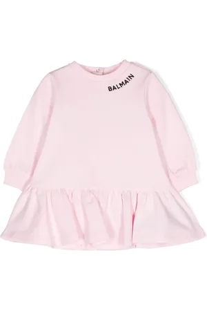 Balmain Logo-embroidered sweatshirt dress