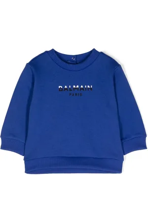 Balmain Logo-appliqué cotton sweatshirt