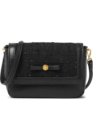 VERSACE Gianni Ribbon tweed crossbody bag