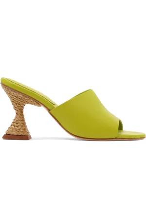 Paloma Barceló Raffia heel leather sandals