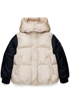 Maison Margiela Logo-appliqu?? two-tone puffer jacket