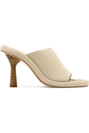 Paloma Barceló 110mm wooden heel leather mules