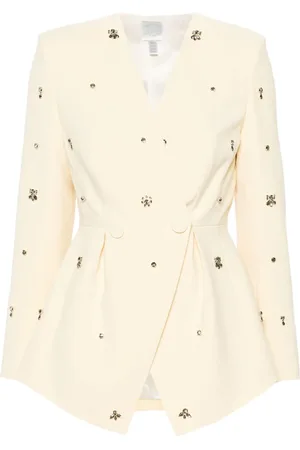 HUISHAN ZHANG Milo crystal-embellished crepe blazer