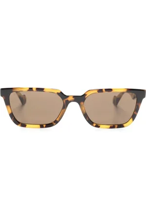 Gucci Tortoiseshell rectangle-frame sunglasses