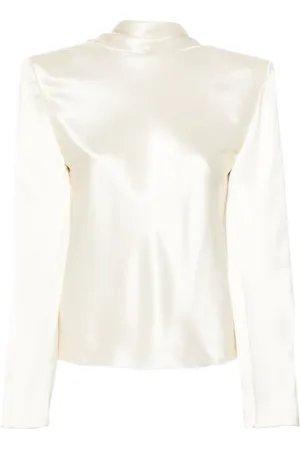 Saint Laurent Cowl-back silk blouse