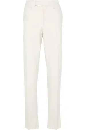 LARDINI Pressed-crease tailored trousers