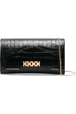 Victoria Beckham Crocodile-embossed leather clutch bag
