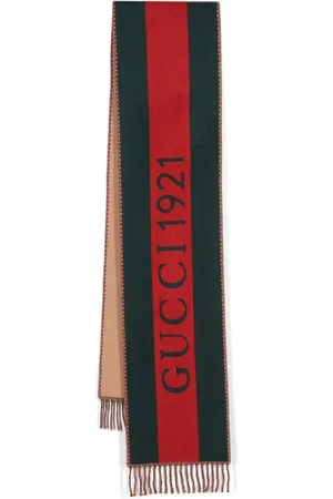 Gucci Logo-jacquard Web-stripe scarf