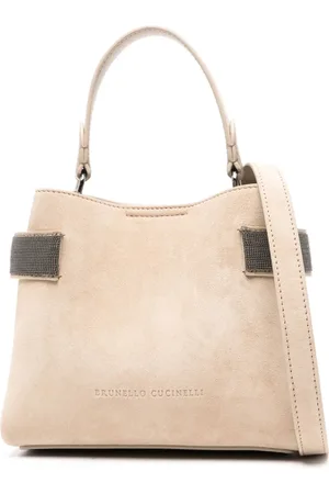 Brunello Cucinelli Monili-chain suede cross body bag