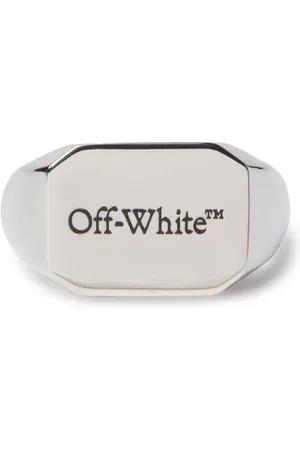 OFF-WHITE Logo-engraved brass ring