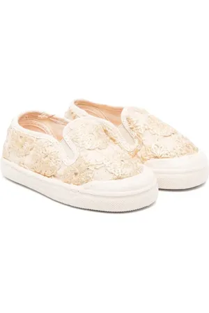 PèPè Foiled embossed-pattern sneakers